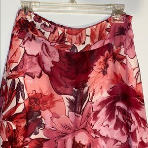 Floral Skirt. Pink & Red.